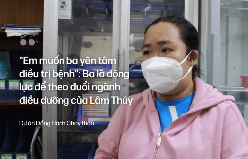 “Em muốn ba yên tâm điều trị bệnh”: Ba là động lực để theo đuổi ngành điều dưỡng của Lâm&nbsp;Thúy